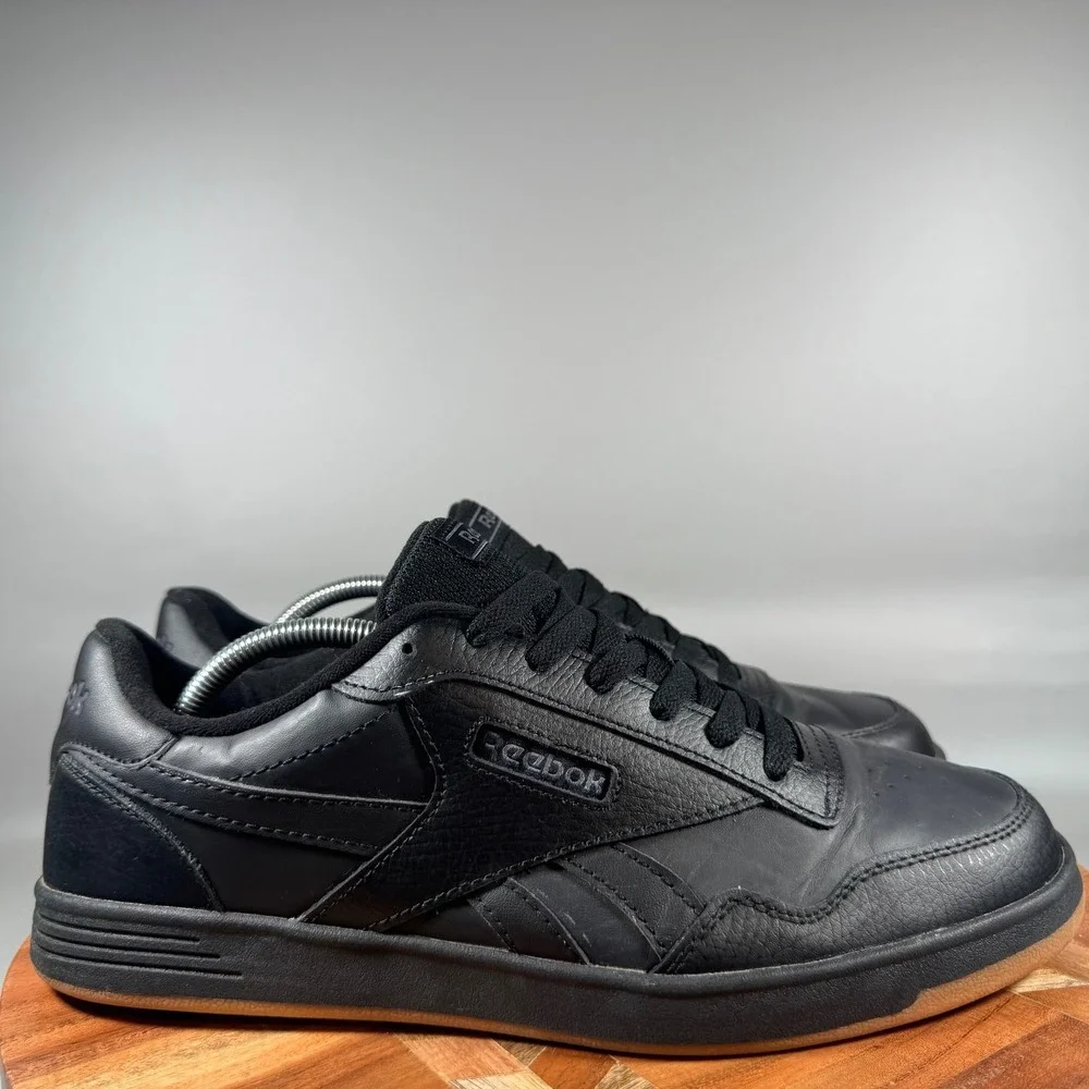 Reebok Club MEMT Mens Black Gum Leather Sneakers RBK007 Size 10.5